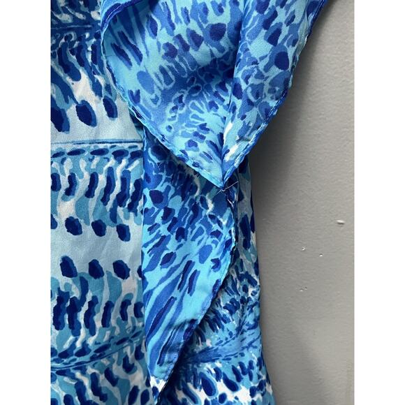 Mark by Avon Swim Cover Womens‎ Large blue watercolor crochet accents - Picture 5 of 6